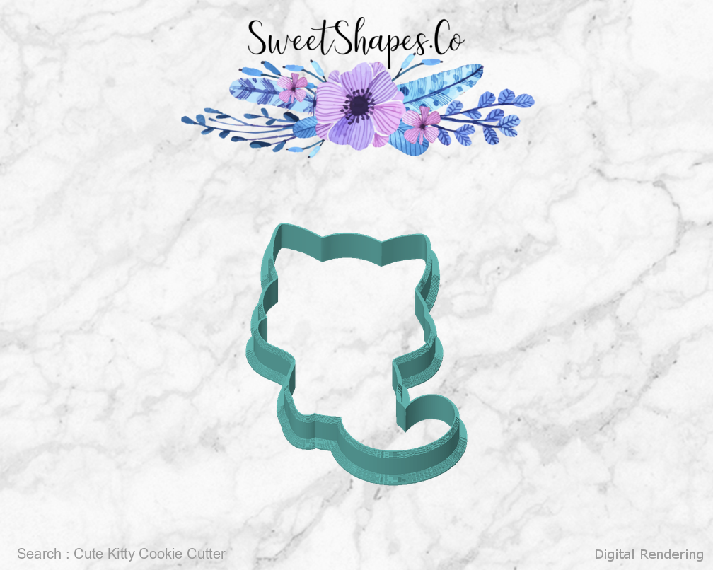 Cute Kitty Cookie Cutter — front view