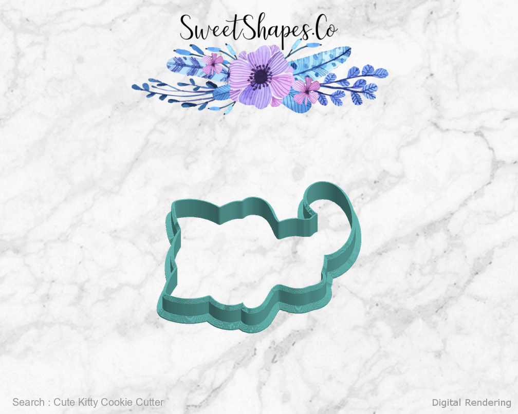 Cute Kitty Cookie Cutter — left view