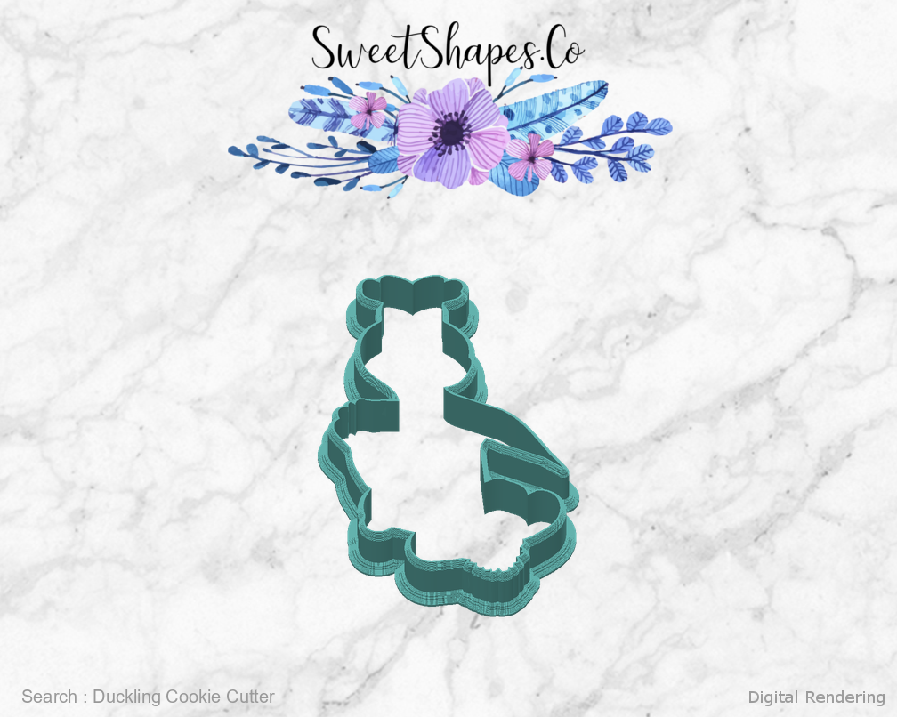 Duckling Cookie Cutter — back view