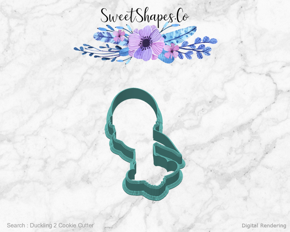 Duckling 2 Cookie Cutter — back view