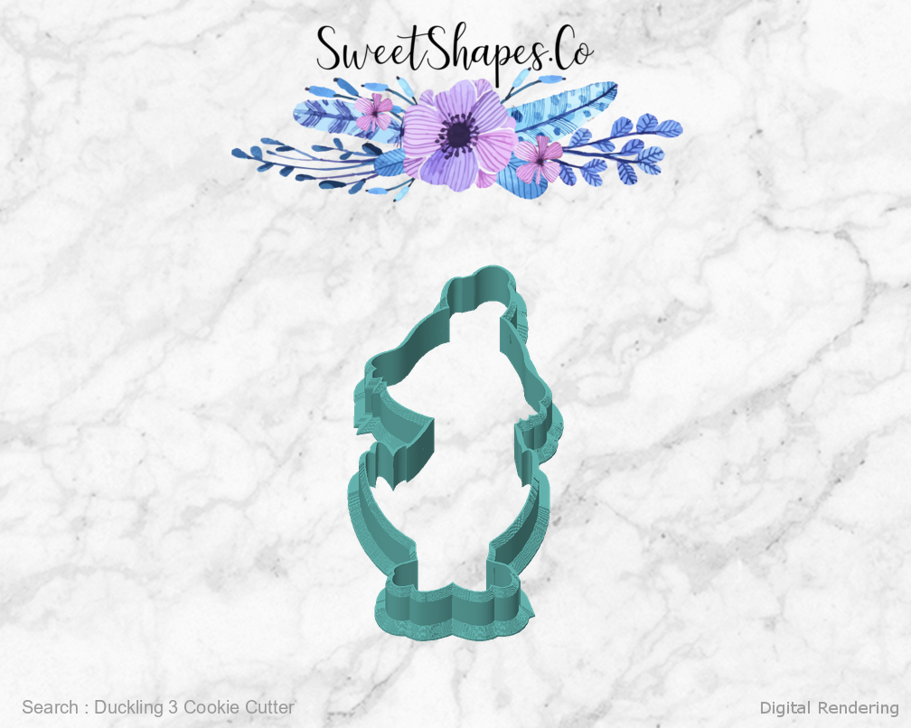 Duckling 3 Cookie Cutter — front view