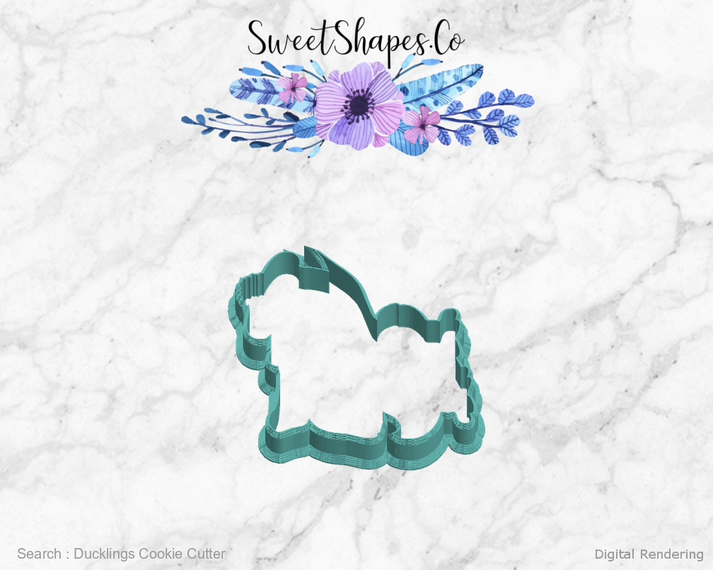 Ducklings Cookie Cutter — left view