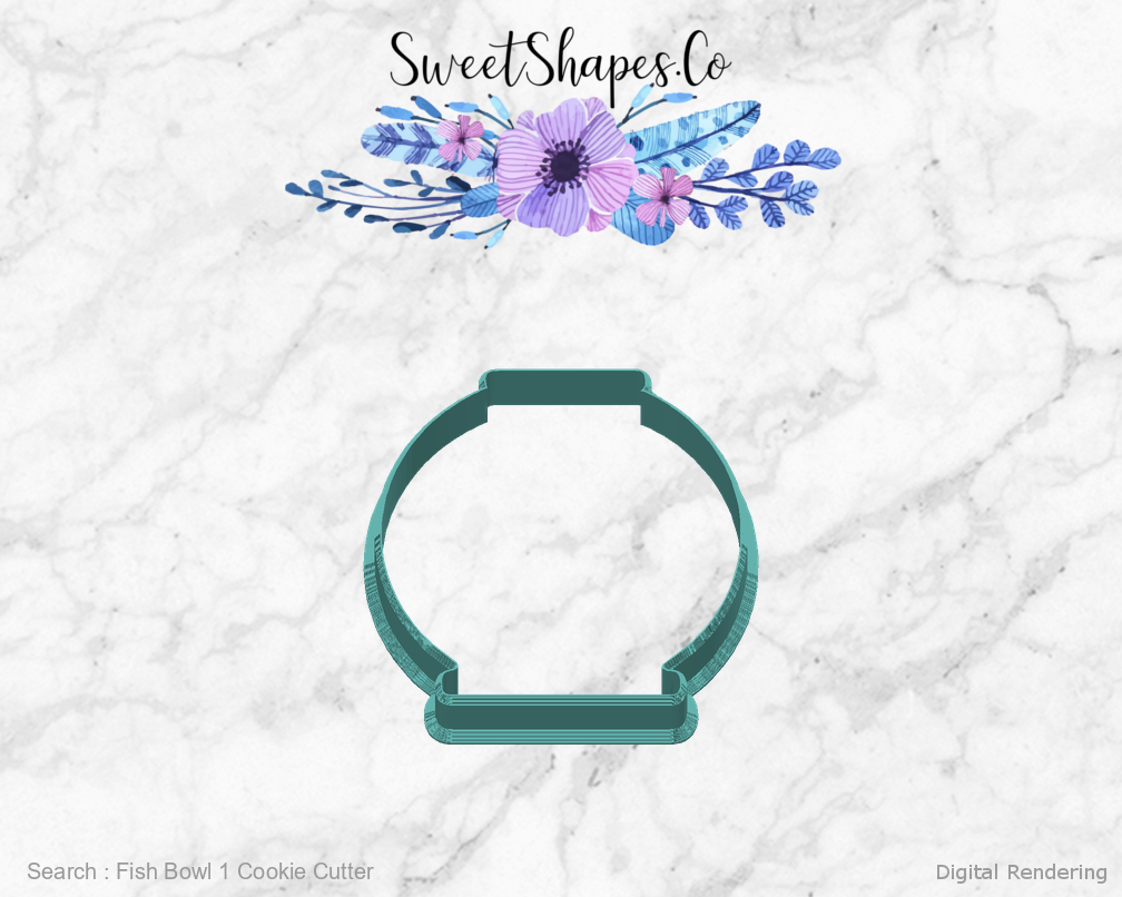 Fish Bowl 1 Cookie Cutter — back view