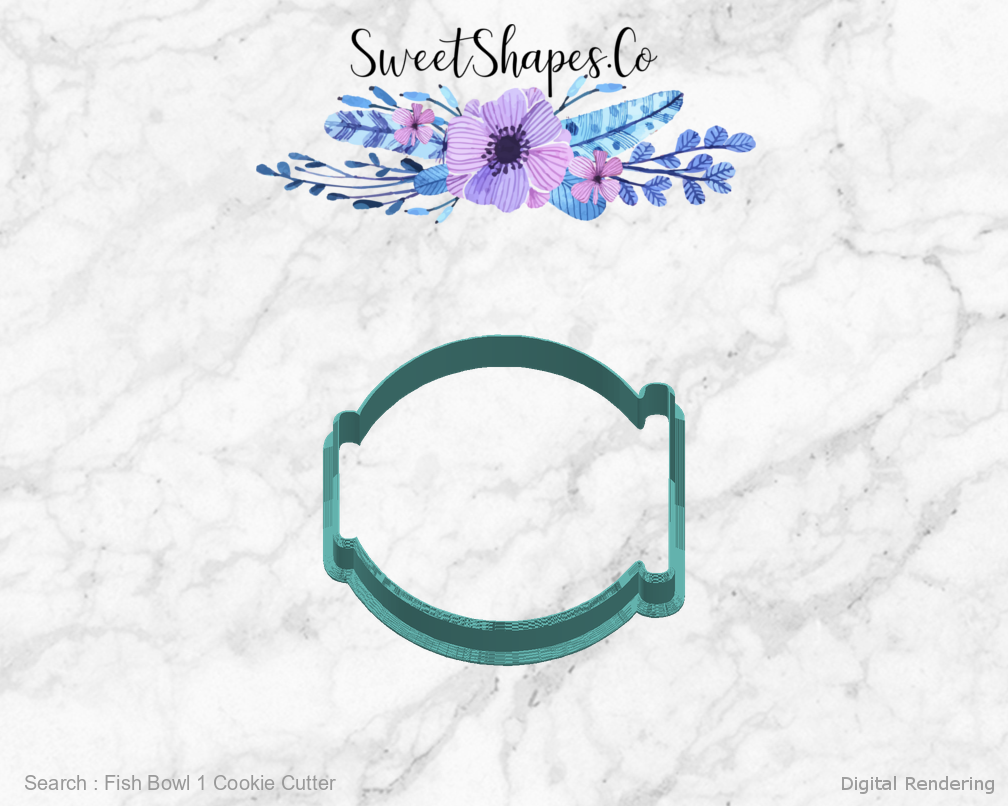 Fish Bowl 1 Cookie Cutter — right view