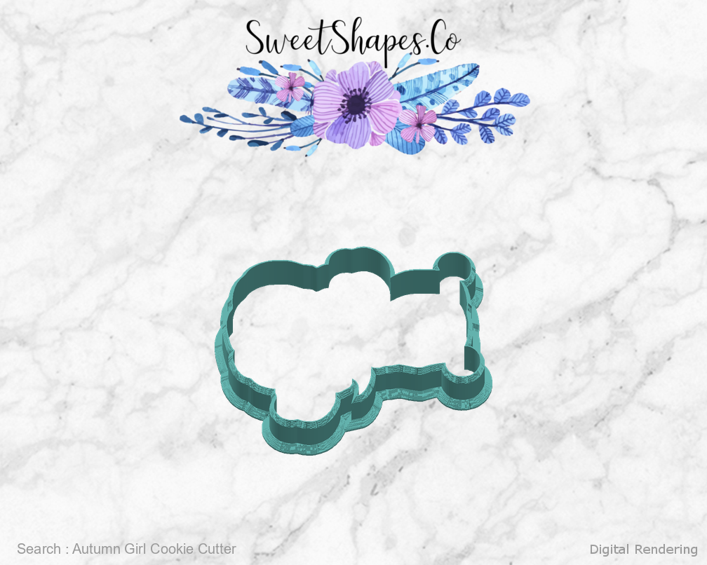 Autumn Girl Cookie Cutter — right view