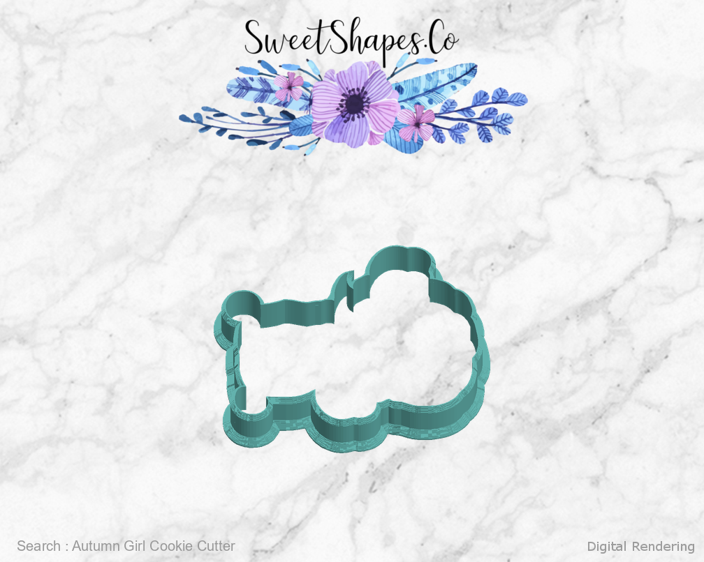 Autumn Girl Cookie Cutter — left view