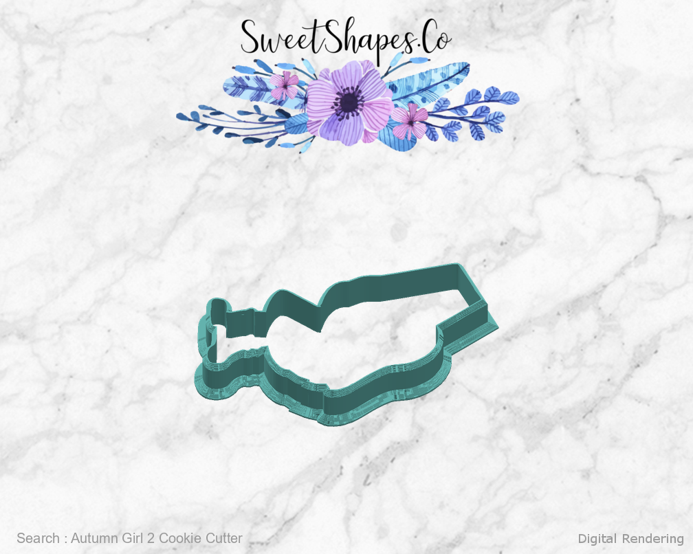 Autumn Girl 2 Cookie Cutter — right view
