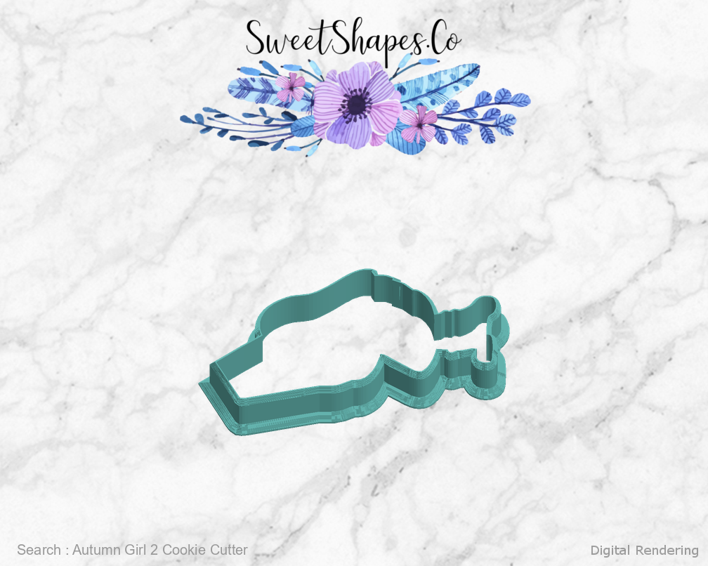 Autumn Girl 2 Cookie Cutter — left view