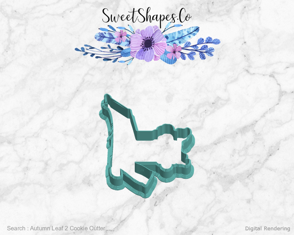 Autumn Leaf 2 Cookie Cutter — left view