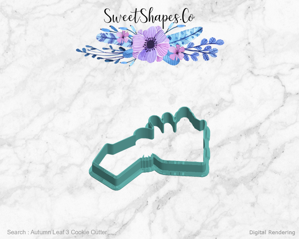 Autumn Leaf 3 Cookie Cutter — left view