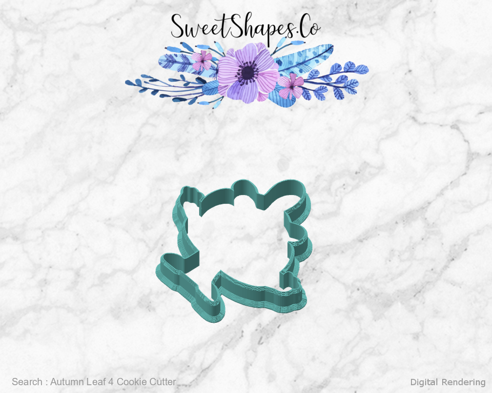 Autumn Leaf 4 Cookie Cutter — angled front view