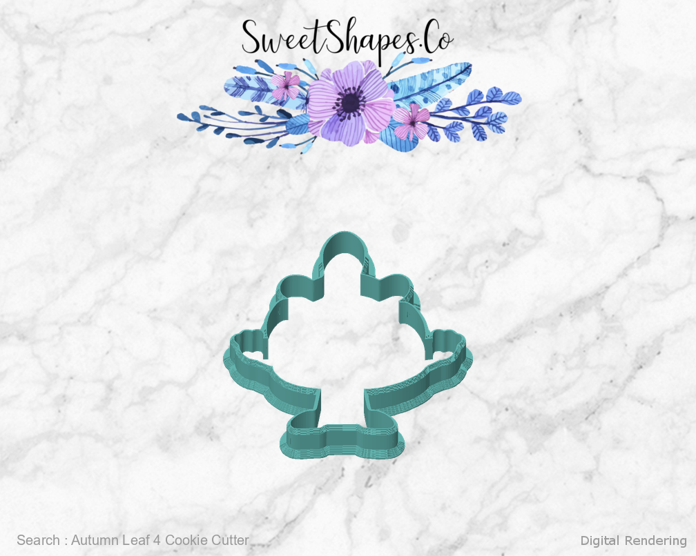 Autumn Leaf 4 Cookie Cutter — front view