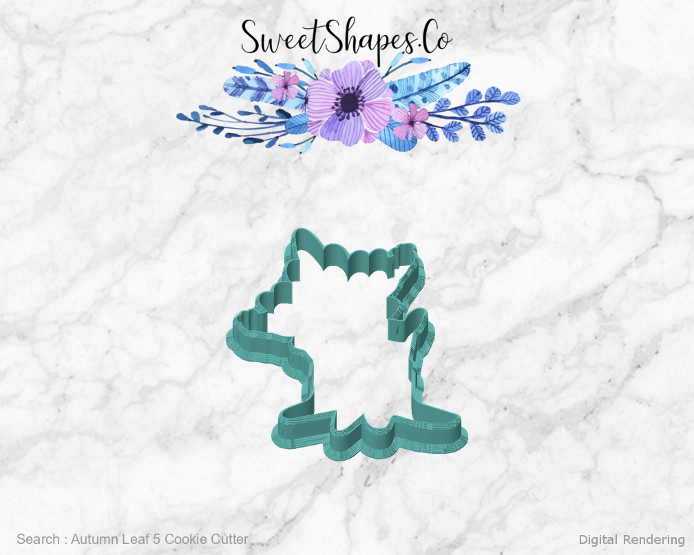 Autumn Leaf 5 Cookie Cutter — front view