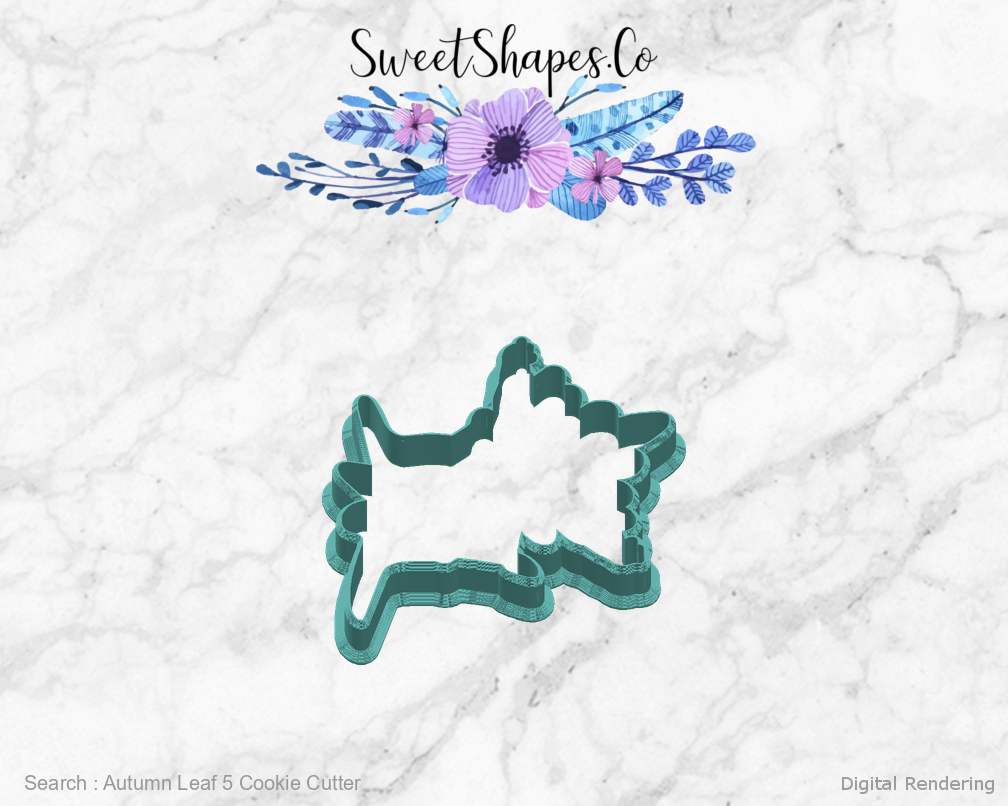Autumn Leaf 5 Cookie Cutter — right view