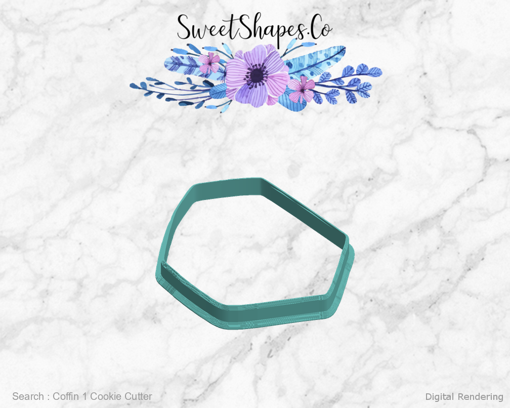 Coffin 1 Cookie Cutter — left view
