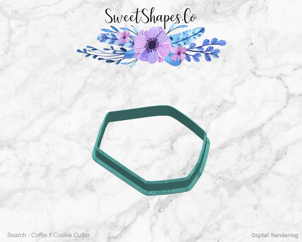 Coffin 1 Cookie Cutter — right view