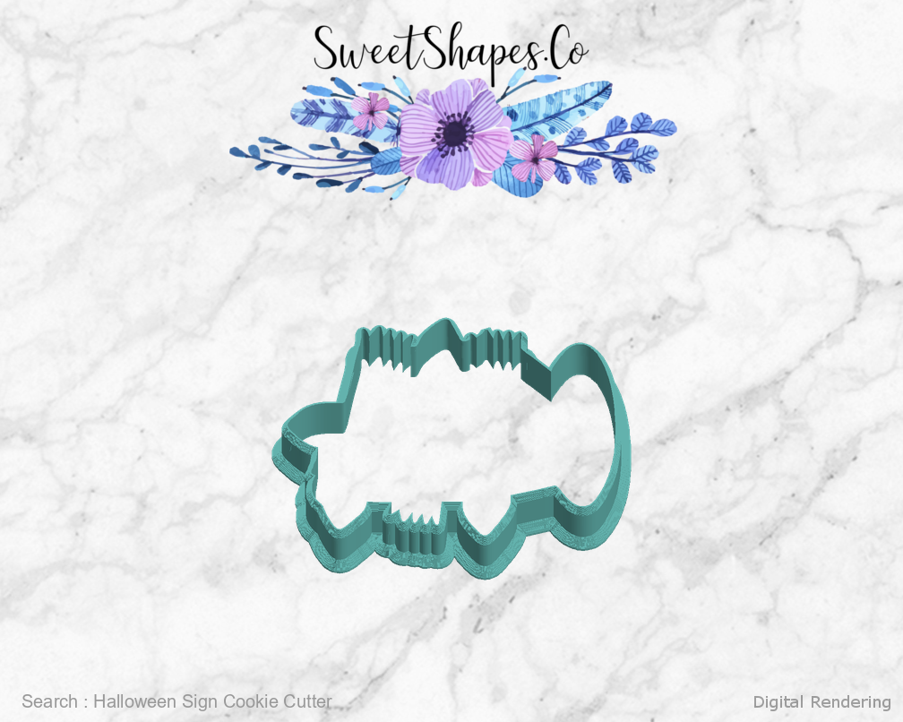 Halloween Sign Cookie Cutter — left view