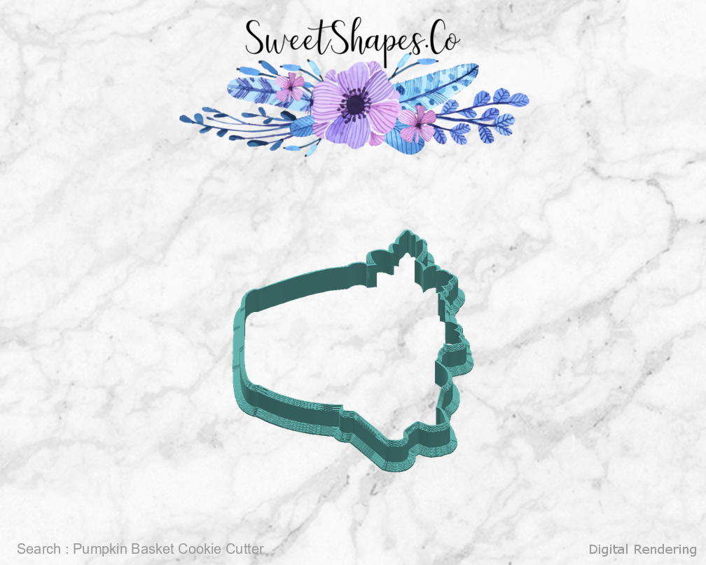 Pumpkin Basket Cookie Cutter — right view