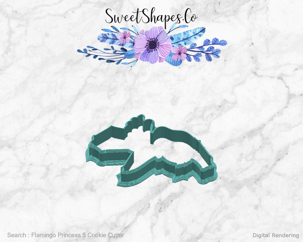 Flamingo Princess 5 Cookie Cutter — right view