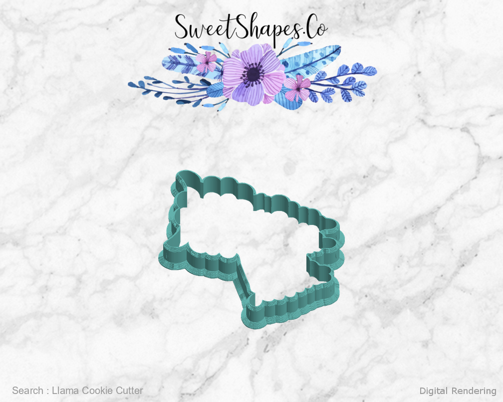 Llama Cookie Cutter — left view