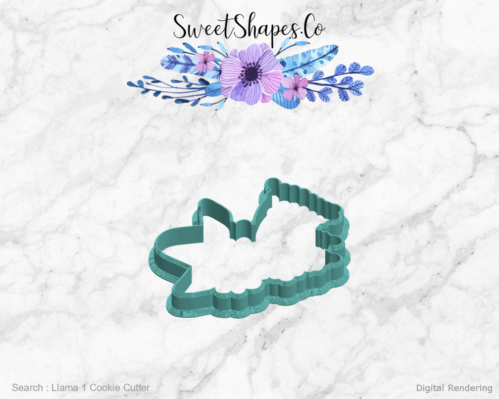 Llama 1 Cookie Cutter — left view