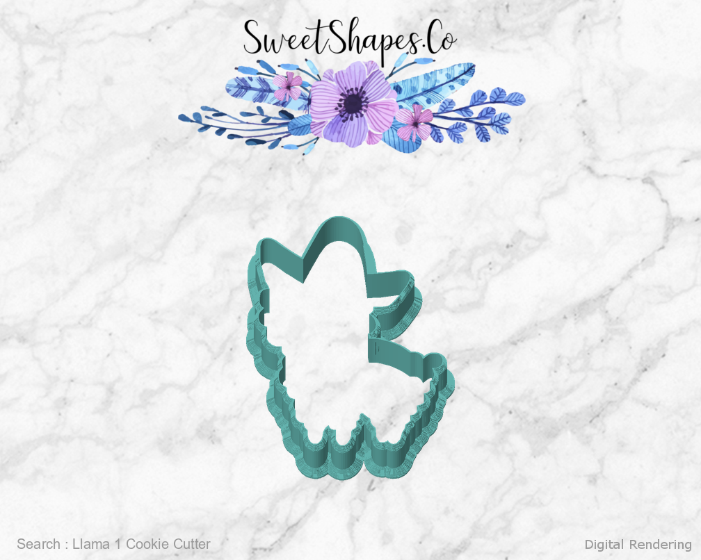 Llama 1 Cookie Cutter — front view