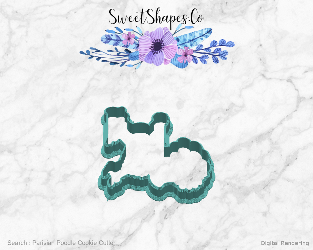 Parisian Poodle Cookie Cutter — right view