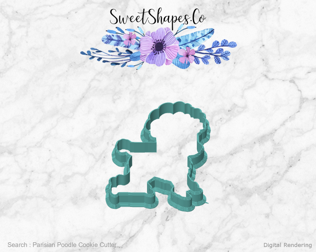 Parisian Poodle Cookie Cutter — front view