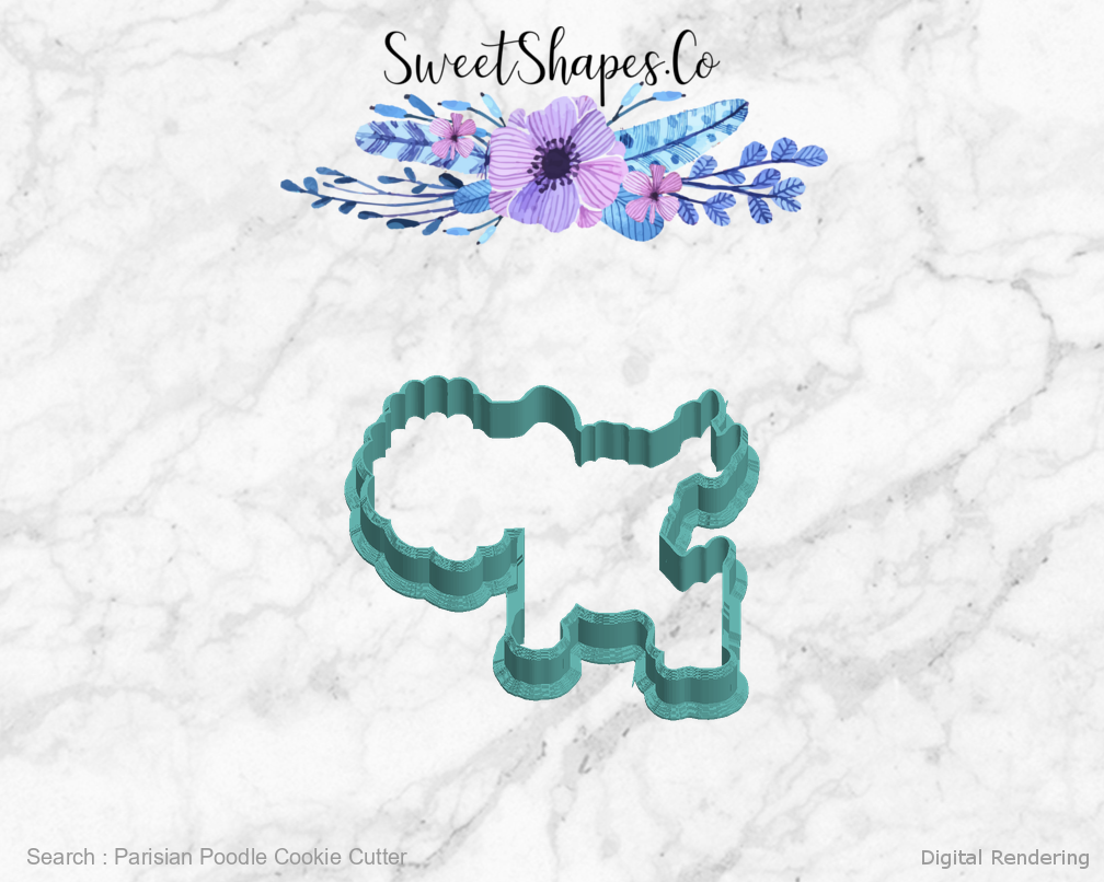 Parisian Poodle Cookie Cutter — left view