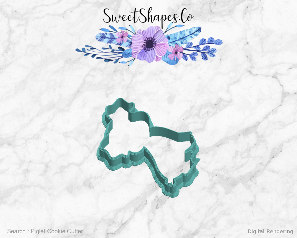 Piglet Cookie Cutter — left view