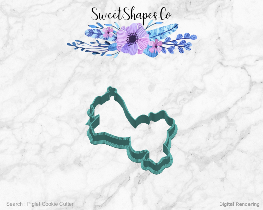 Piglet Cookie Cutter — right view