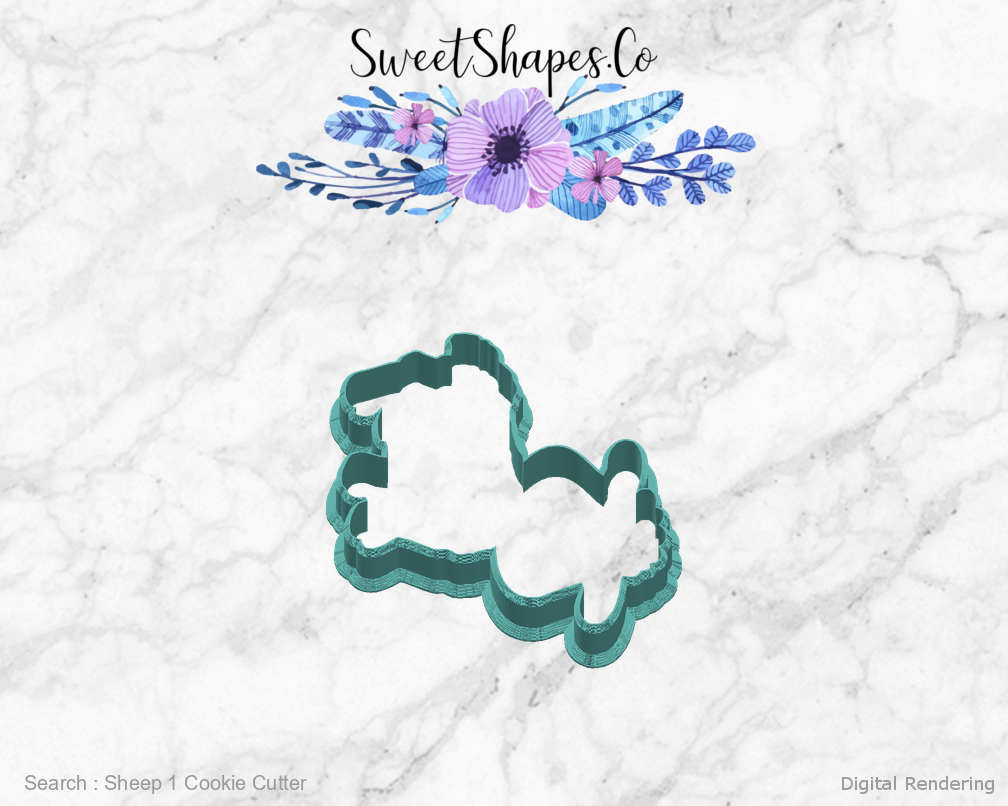 Sheep 1 Cookie Cutter — right view