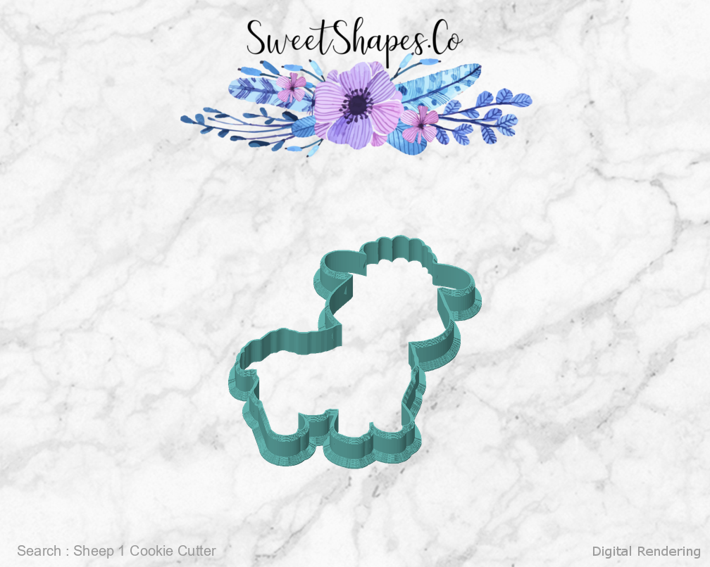 Sheep 1 Cookie Cutter — front view