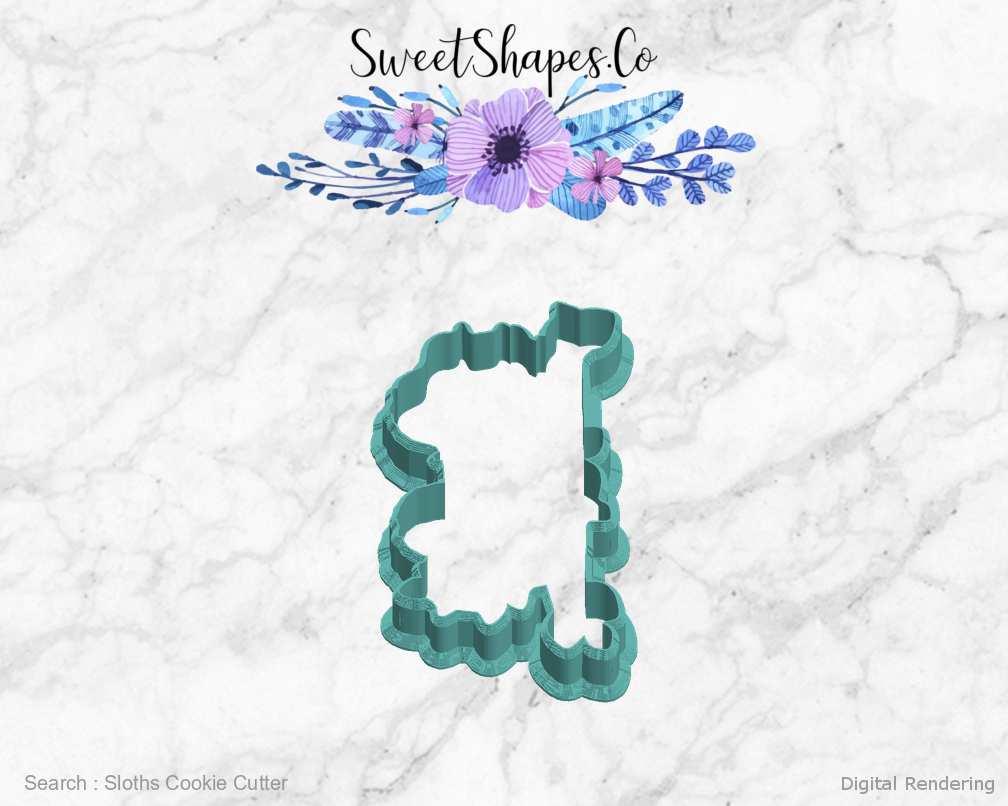 Sloths Cookie Cutter — left view
