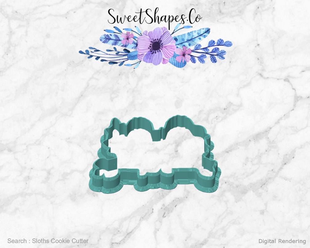 Sloths Cookie Cutter — front view