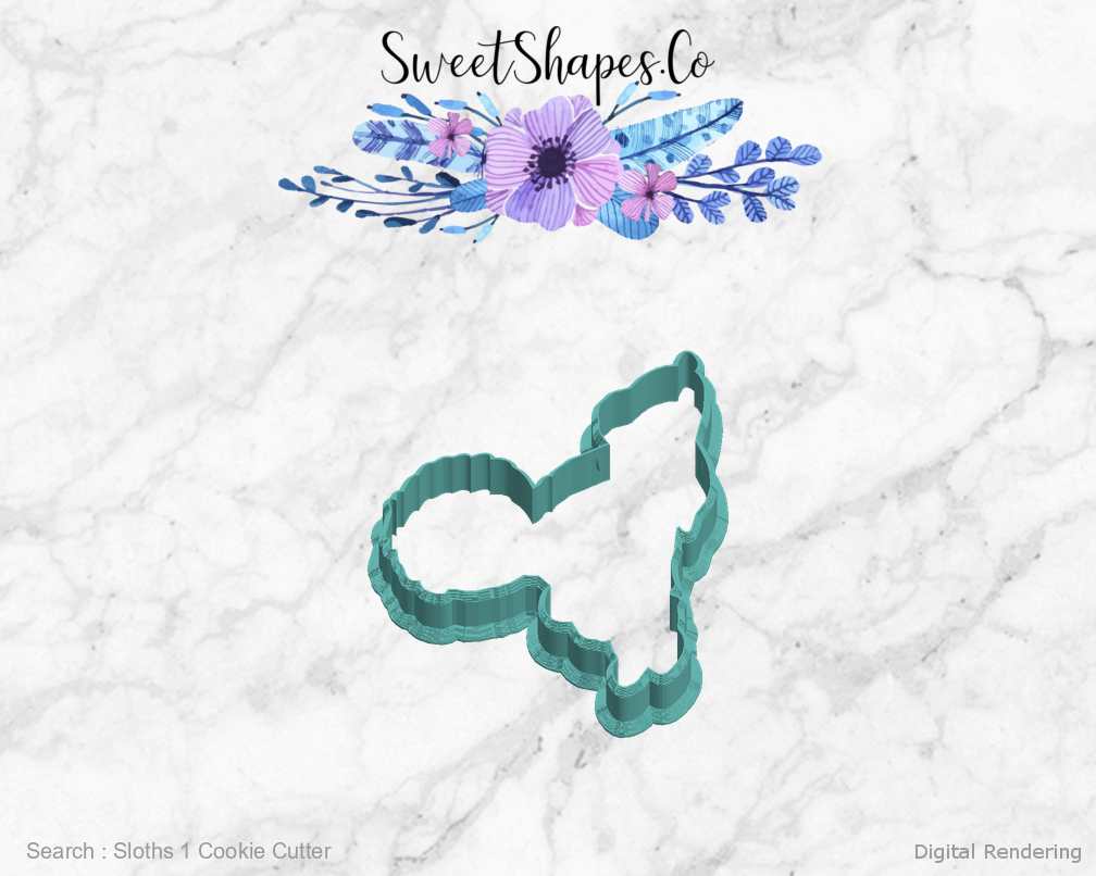 Sloths 1 Cookie Cutter — left view