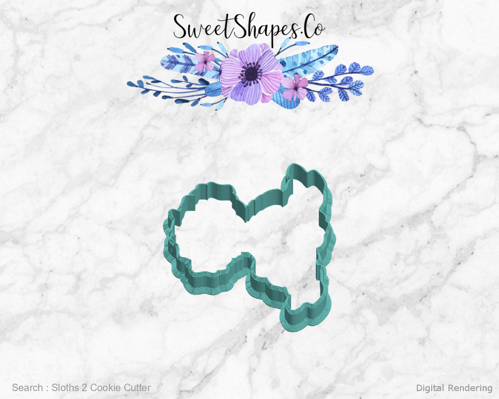 Sloths 2 Cookie Cutter — left view