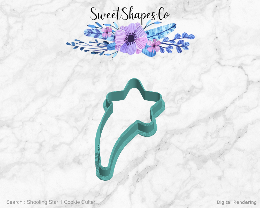 Shooting Star 1 Cookie Cutter — left view