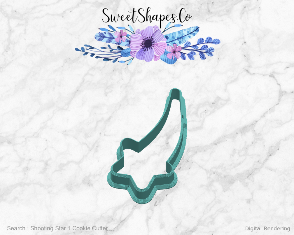 Shooting Star 1 Cookie Cutter — right view