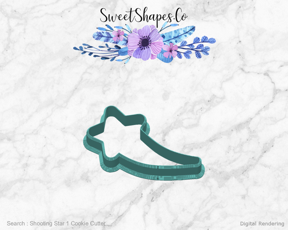 Shooting Star 1 Cookie Cutter — back view