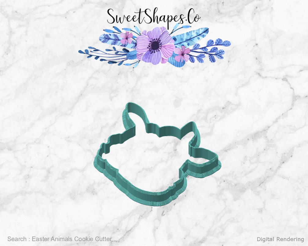 Easter Animals Cookie Cutter — angled front view