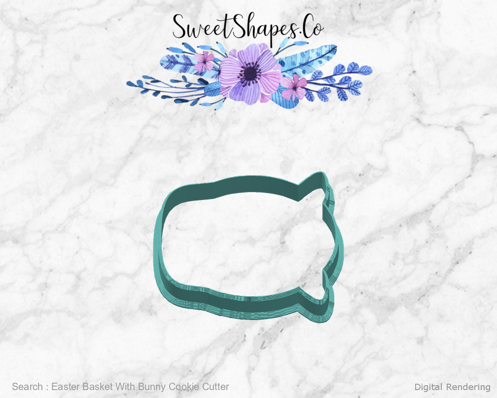 Easter Basket With Bunny Cookie Cutter — right view