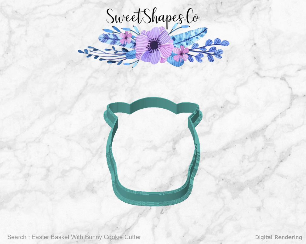 Easter Basket With Bunny Cookie Cutter — front view