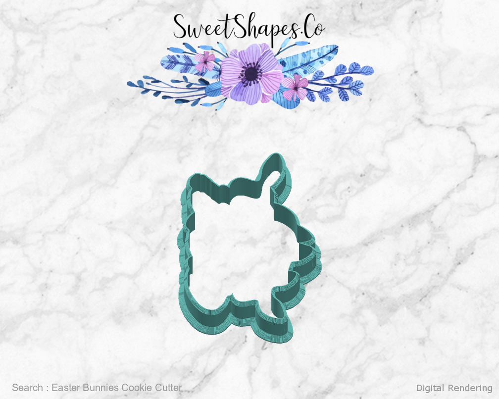 Easter Bunnies Cookie Cutter — right view