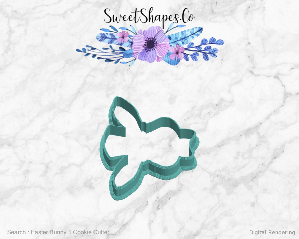 Easter Bunny 1 Cookie Cutter — left view