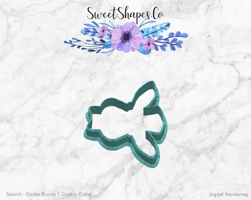Easter Bunny 1 Cookie Cutter — right view