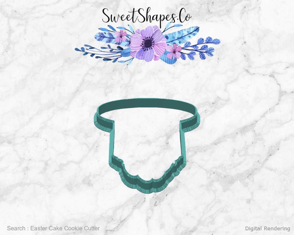 Easter Cake Cookie Cutter — back view