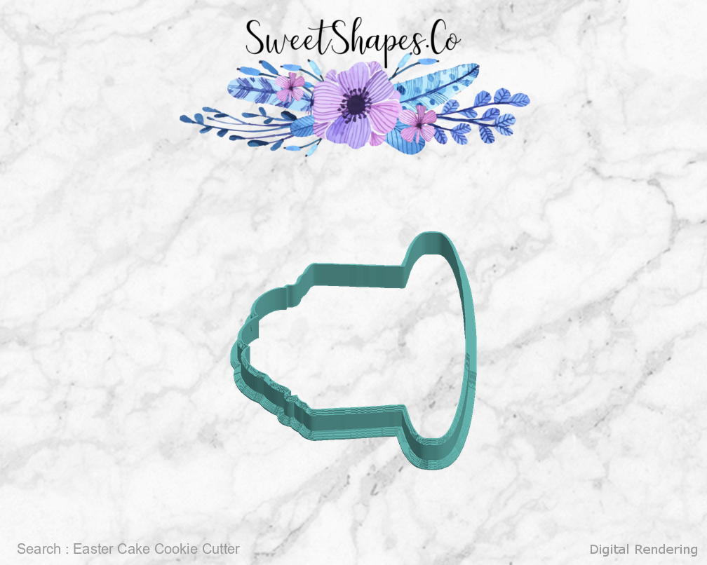 Easter Cake Cookie Cutter — left view
