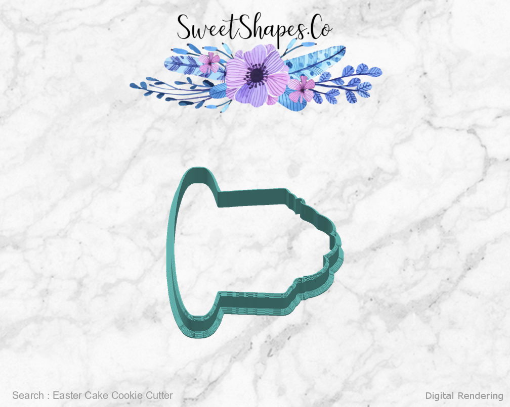 Easter Cake Cookie Cutter — right view