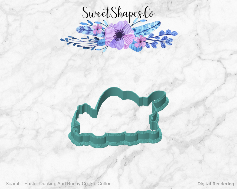 Easter Ducking And Bunny Cookie Cutter — front view